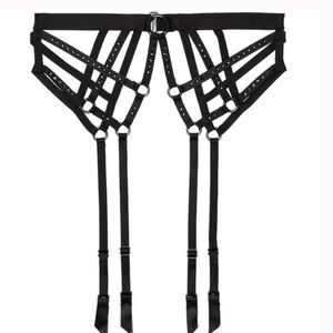 VS  Very Sexy Embellished Swarovski Crystals Garter Belt